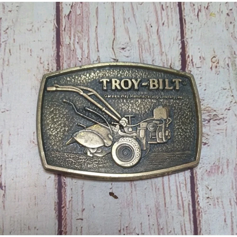 Vintage Brass Belt Buckles Lot Of 3 Redman, Troy-bilt, Lionel Trains
